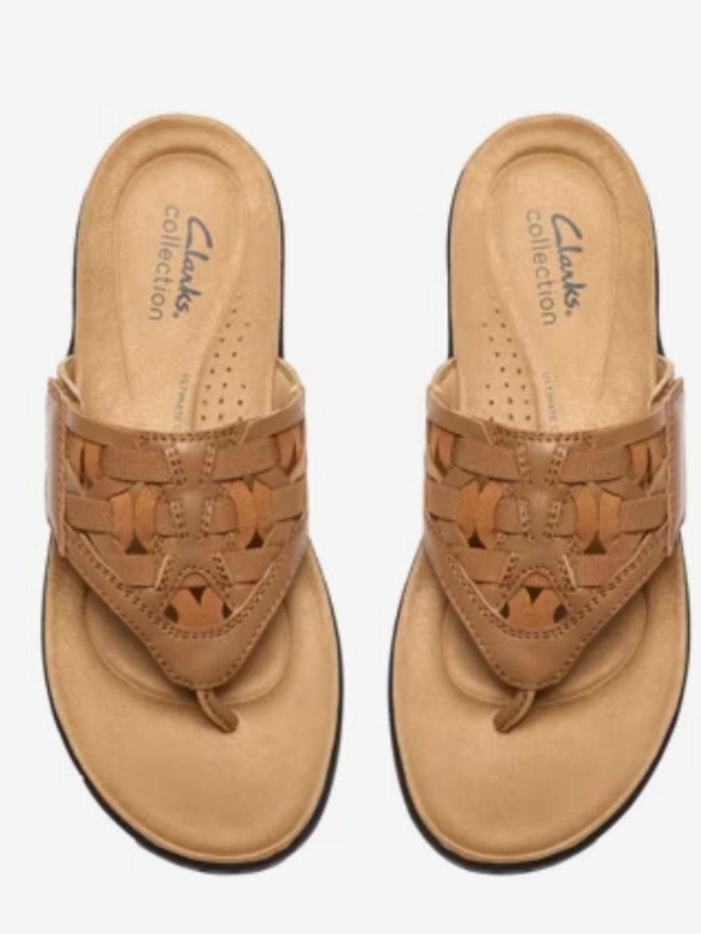 Clarks Tan  Leather Laurieann Mia Sandals Size 8.5. New In Box